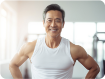 58歲 黃先生，增強免疫力，維持肌肉質量