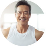 58歲 黃先生，增強免疫力，維持肌肉質量