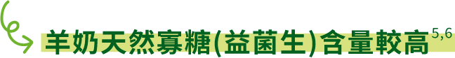 羊奶天然寡糖（益菌生）含量較高